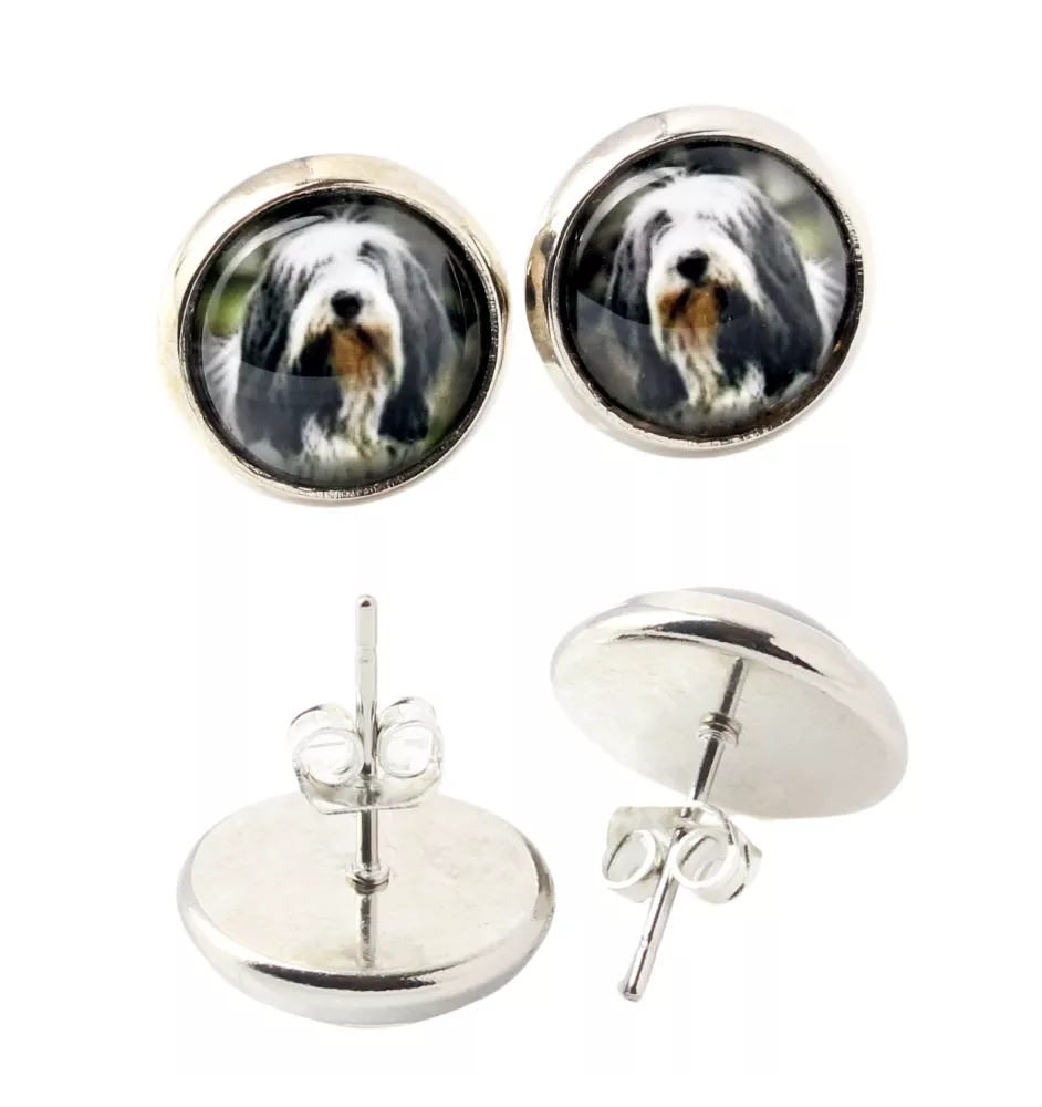 Bearded Collie, Highland Collie, Mountain Collie - earrings in a box, your photo, handmade jewelry, a product of the Art-Dog brand