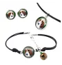 Basset Hound - a set of jewelry in a box, necklace, earrings, bracelet, products from the Art-Dog brand