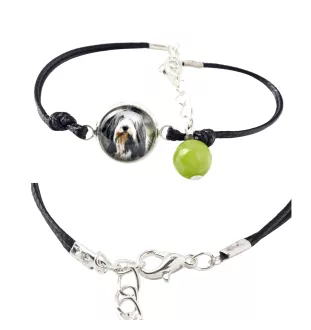Collie Barbu, Bearded collie, Parfois appelé colley barbu - bracelet dans une boîte avec votre photo, bijoux féminins, cadeau parfait de la marque Art-Dog
