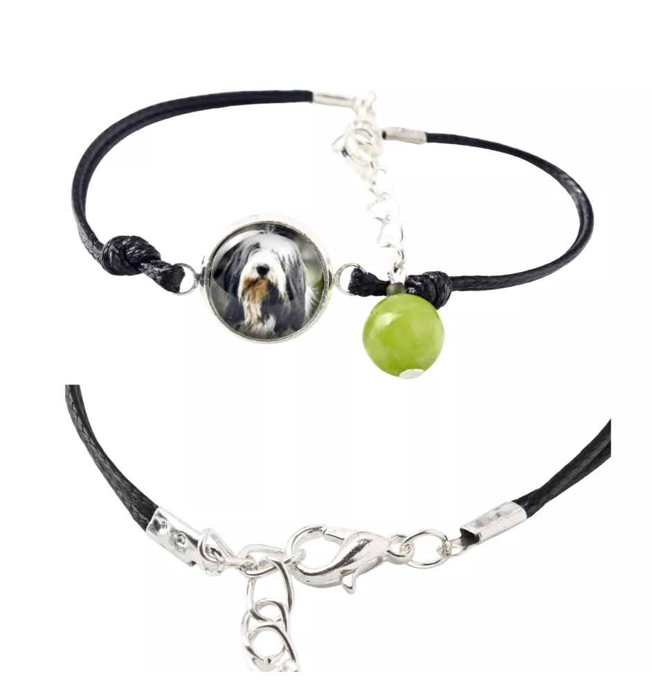Collie Barbu, Bearded collie, Parfois appelé colley barbu - bracelet dans une boîte avec votre photo, bijoux féminins, cadeau parfait de la marque Art-Dog