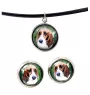 Basset Hound - jewelry with your photo box, set of necklace and earrings, personalized products from the Art-Dog brand