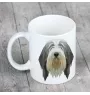 Collie Barbu, Bearded collie, Parfois appelé colley barbu - tasse avec une photo et un motif de chien géométrique Art-Dog