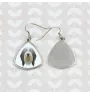 Bearded Collie, Highland Collie, Mountain Collie - earrings with a picture and the inscription geometric dog Art-Dog