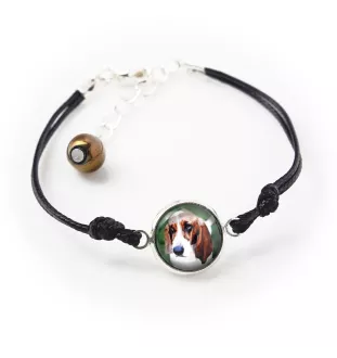 Basset Hound - a set of jewelry with your photo, a woman's ornament, handmade item, a product made with passion for creating the Art-Dog brand.