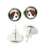 Basset Hound - earrings in a box, your photo, handmade jewelry, a product of the Art-Dog brand