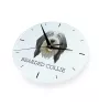 Bearded Collie, Highland Collie, Mountain Collie - geometric wall clock with a picture and the brand name Art-Dog