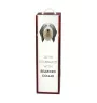 Bearded Collie - geometrische Box mit einem Bild und Schriftzug für Wein der Marke Art-Dog
