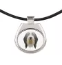 Collie Barbu, Bearded collie, Parfois appelé colley barbu - collier avec une photo et un motif géométrique de la marque Art-Dog