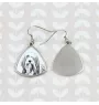 Collie Barbu, Bearded collie, Parfois appelé colley barbu - boucles d'oreilles avec chien, boucles d'oreilles pendantes avec photo, bijoux personnalisés avec impression de la marque Art-Dog
