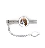 Basset Hound - geometric tie clip with a picture and inscription from Art-Dog