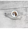Basset Hound - geometric tie clip with a picture and inscription from Art-Dog