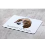 Basset Hound - tapis de souris géométrique avec photo et inscription Art-Dog