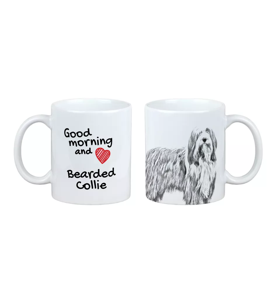 Bearded Collie kubek z psem good morning Art-Dog