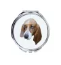 Basset Hound - miroir avec une image et un motif géométrique de la marque Art-Dog