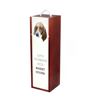 Basset Hound pudełko na wino geometryczne Art-Dog