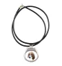 Basset Hound - necklace with a geometric design and the inscription "Art-Dog"