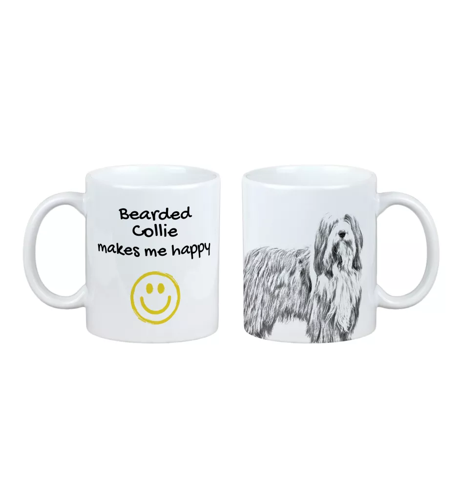 Bearded Collie - Tasse mit Hund, fröhliche Tasse für Hundeliebhaber, personalisiertes Geschenk der Marke Art-Dog