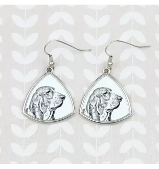Basset Hound - boucles d'oreilles avec chien, boucles d'oreilles pendantes avec photo, bijoux personnalisés avec impression de la marque Art-Dog
