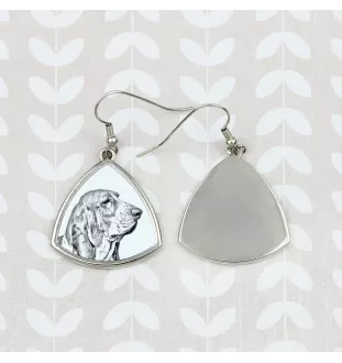 Basset Hound - dog earrings, hanging earrings with a picture, personalized jewelry with Art-Dog brand print