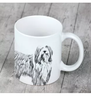 Collie Barbu, Bearded collie, Parfois appelé colley barbu - tasse avec chien, une tasse joyeuse pour les amoureux des chiens, un cadeau personnalisé de la marque Art-Dog