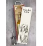 Collie Barbu, Bearded collie, Parfois appelé colley barbu - boîte à vin avec chien, boîte à alcool avec graphisme, boîte cadeau personnalisée de la marque Art-Dog