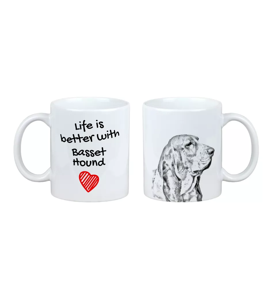 Basset Hound - Tasse mit Hund, Tasse mit Bild, personalisiertes Geschenk der Marke Art-Dog