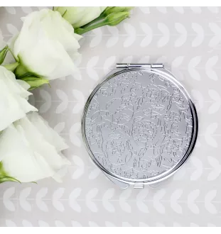 Basset Hound - Pocket mirror with a dog, personalized mirror for a purse, compact mirror with Art-Dog brand print.