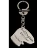 Bedlington Terrier, Rothbury Terrier, Rodbery Terrier - Silver-plated key ring with dog, handbag decoration, backpack pendant by Art-Dog brand