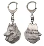 Belgian Shepherd Dog, Belgian Sheepdog - Silver-plated key ring with dog, handbag decoration, backpack pendant by Art-Dog brand