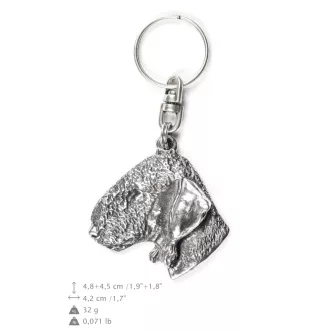Bedlington Terrier brelok do kluczy posrebrzany Art-Dog