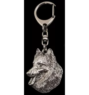 Belgischer Schäferhund - Versilberter Schlüsselanhänger mit Hund, Handtaschen-Dekoration, Rucksack-Anhänger der Marke Art-Dog