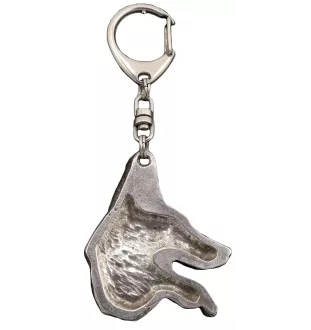 Azawakh, Tuareg Sloughi I - Silver-plated key ring with dog, handbag decoration, backpack pendant by Art-Dog brand