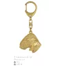 Bedlington Terrier, Rothbury Terrier, Rodbery Terrier - Gilded key ring with dog in gift box, handbag decoration, luxury accessory by Art-Dog brand