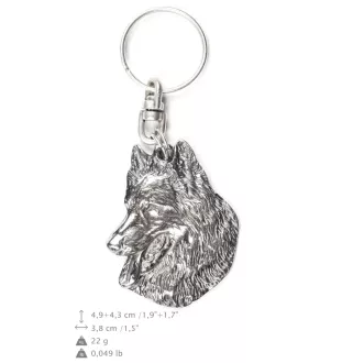 Belgischer Schäferhund - Versilberte Hund Anhänger, Handtasche Dekoration, Rucksack-Anhänger von Art-Dog Marke