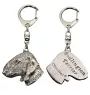 Terrier De Bedlington, Bedlington Terrier - Porte-clés argenté avec un chien dans une boîte cadeau, décoration de sac à main, pendentif de sac à dos par la marque Art-Dog