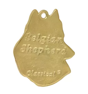 Owczarek belgijski brelok pozłacany Art-Dog