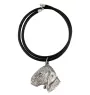 Bedlington Terrier, Rothbury Terrier - Halskette mit Hund, versilberter Anhänger für Hundefans, einzigartiger Schmuck der Marke Art-Dog