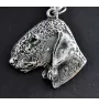 Terrier De Bedlington, Bedlington Terrier - collier avec un chien, pendentif en plaqué argent pour les fans de chiens, bijoux uniques de la marque Art-Dog