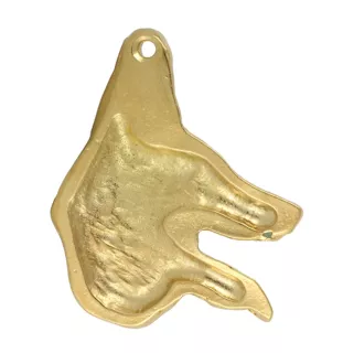 Azawakh, Tuareg Sloughi I - Gilded key ring with dog, handbag decoration, luxury accessory by Art-Dog brand