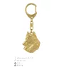 Belgian Shepherd Dog, Belgian Sheepdog - Gilded key ring with dog in gift box, handbag decoration, luxury accessory by Art-Dog brand