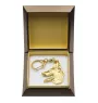 Azawakh, Tuareg Sloughi I - Gilded key ring with dog in gift box, handbag decoration, luxury accessory by Art-Dog brand