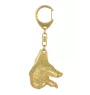 Azawakh, Tuareg Sloughi I - Gilded key ring with dog in gift box, handbag decoration, luxury accessory by Art-Dog brand