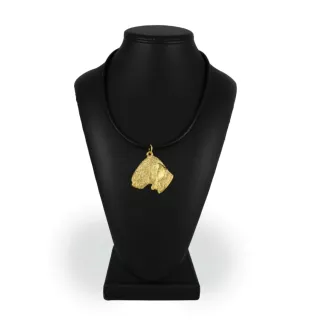 Bedlington Terrier, Rothbury Terrier, Rodbery Terrier - Dog necklace in gift box, gold-plated pendant for dog fan, striking jewellery by Art-Dog