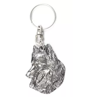 Belgian Shepherd Dog, Belgian Sheepdog - Silver-plated pendant with a dog in a decorative box, handbag decoration, backpack pendant by Art-Dog brand