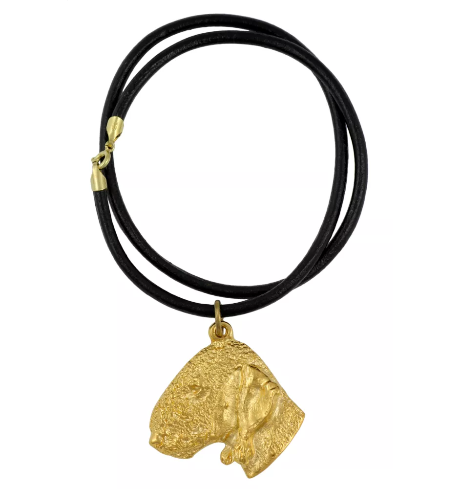 Terrier De Bedlington, Bedlington Terrier - Collier pour chien, pendentif plaqué or pour fan de chien, bijoux uniques de la marque Art-Dog
