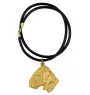 Bedlington Terrier, Rothbury Terrier, Rodbery Terrier - Dog necklace, gold-plated pendant for dog fan, unique jewellery by Art-Dog brand