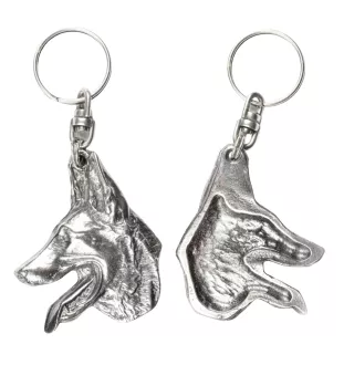 Azawakh, Azawagh I - Pendentif argenté avec un chien dans une boîte décorative, décoration de sac à main, pendentif de sac à dos par la marque Art-Dog