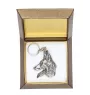 Azawakh, Tuareg Sloughi I - Silver-plated pendant with a dog in a decorative box, handbag decoration, backpack pendant by Art-Dog brand