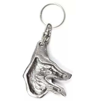 Azawakh, Tuareg Sloughi I - Silver-plated pendant with a dog in a decorative box, handbag decoration, backpack pendant by Art-Dog brand