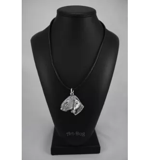 Terrier De Bedlington, Bedlington Terrier - Collier de chien dans une boîte cadeau, médaillon argenté pour fan de chien, pendentif remarquable de la marque Art-Dog